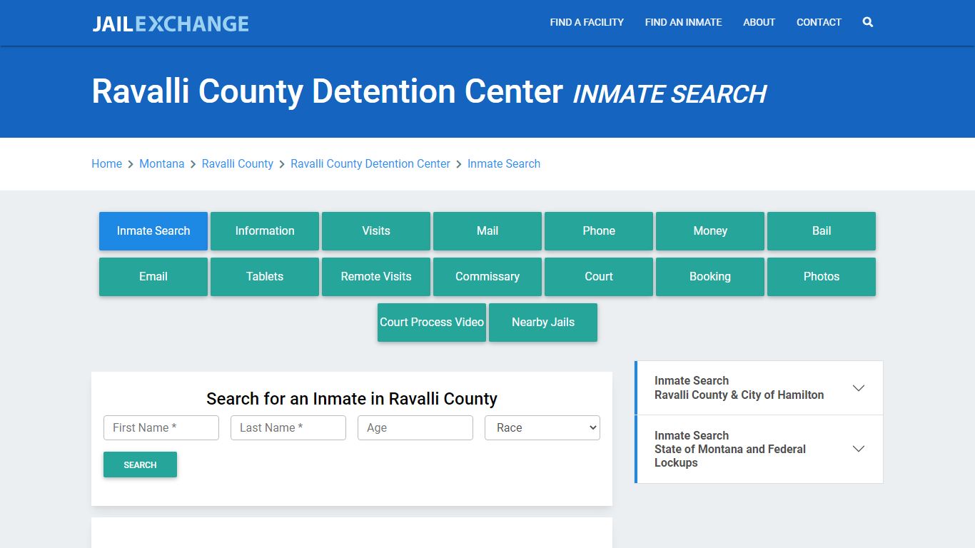 Ravalli County Detention Center Inmate Search - Jail Exchange